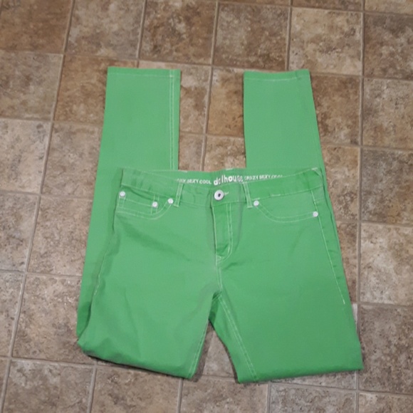 Dollhouse Crazy Sexy Cool Lime Green Skinny Jeans. - Picture 3 of 7